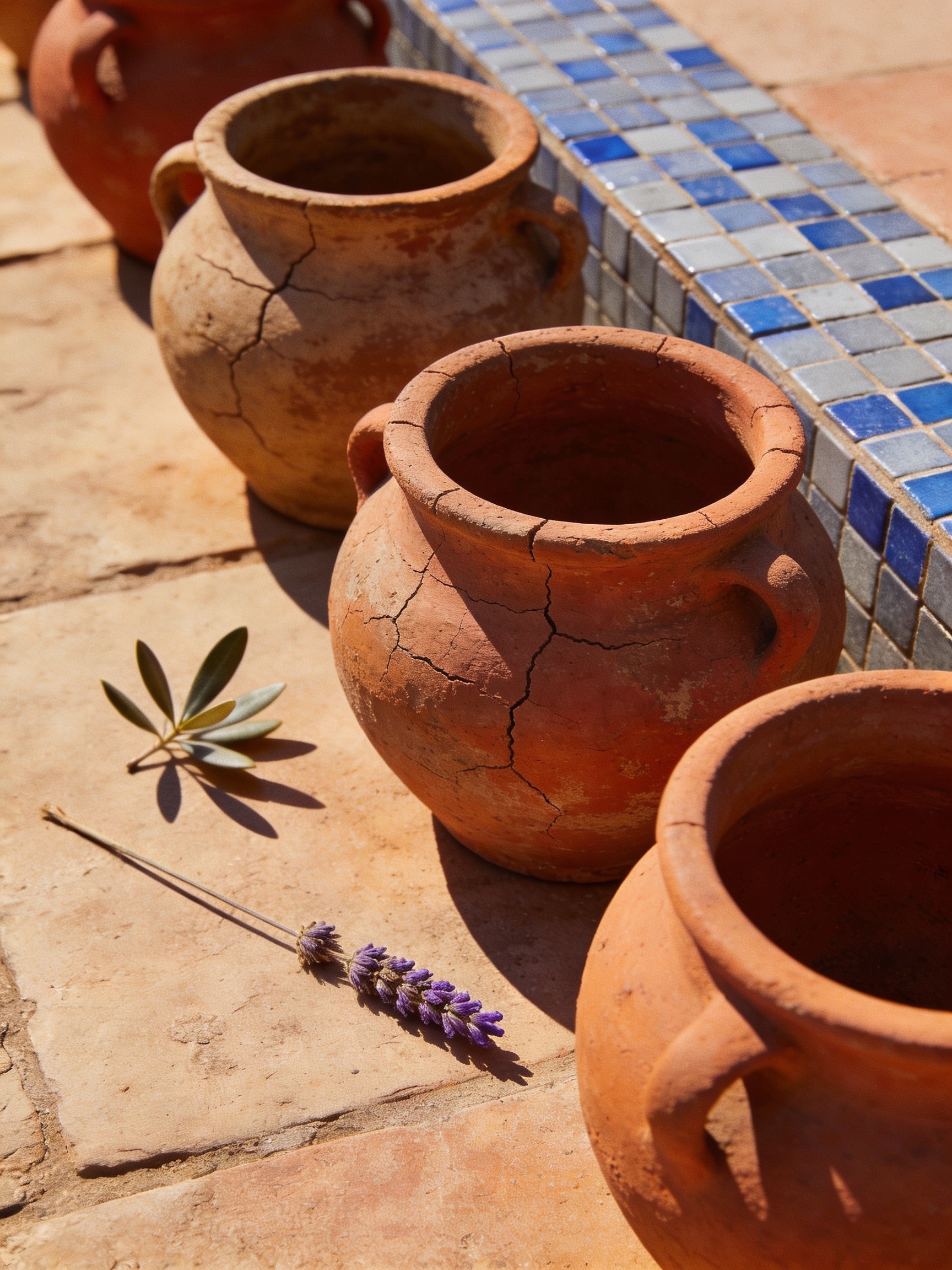 Hand-finished imported Vietnamese ceramic garden pots with textured glaze